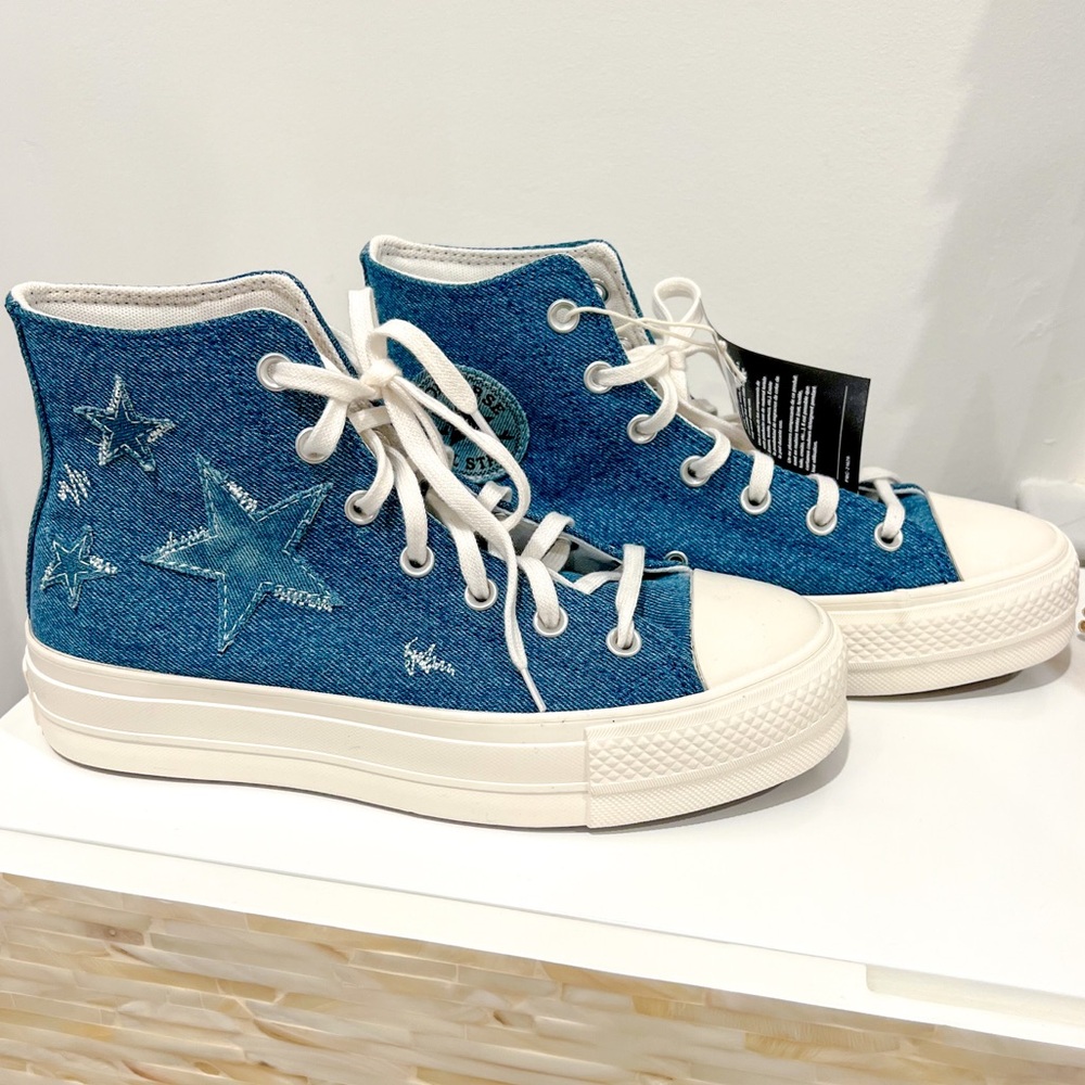 Chuck Taylor Converse Denim Platform Sneakers